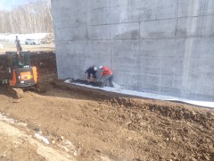 一般国道5号 仁木町 古別川橋橋台工事 3月-4