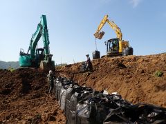 一般国道5号 仁木町 古別川橋橋台工事 5月-9