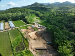 一般国道5号 仁木町 古別川橋橋台工事 6月-1