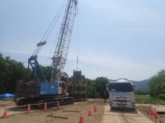 一般国道5号 仁木町 古別川橋橋台工事 6月-8