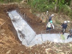 一般国道5号 仁木町 古別川橋橋台工事 6月-12