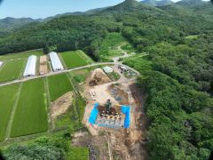 一般国道5号 仁木町 古別川橋橋台工事 7月-2