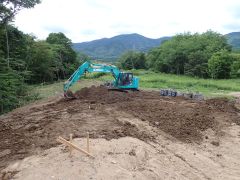 一般国道5号 仁木町 古別川橋橋台工事 7月-3