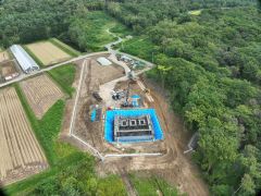 一般国道5号 仁木町 古別川橋橋台工事 8月-2