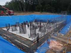 一般国道5号 仁木町 古別川橋橋台工事 8月-3