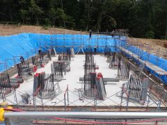 一般国道5号 仁木町 古別川橋橋台工事 8月-4