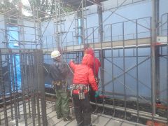 一般国道5号 仁木町 古別川橋橋台工事 8月-6