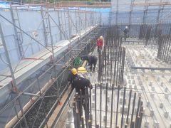 一般国道5号 仁木町 古別川橋橋台工事 8月-7